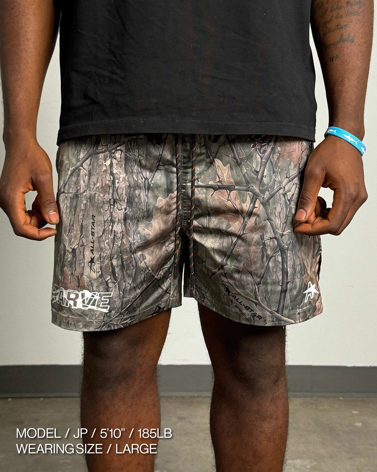 Running short, worn by JP